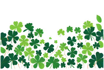 set vector illustration of green clover leaf isolate background