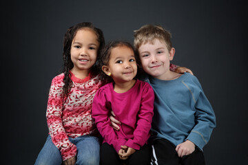 Cousin friends smiling and having fun