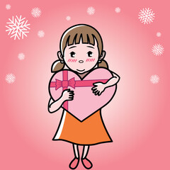 バレンタインデーの小学生