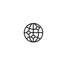 Fototapeta na wymiar Simple Globe outline icons