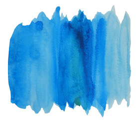 Abstract background and texture pattern blue  and green color flow isolated on white background, Illustration watercolor hand draw and painted on paper