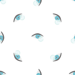 Eye contact lens pattern seamless background texture repeat wallpaper geometric vector