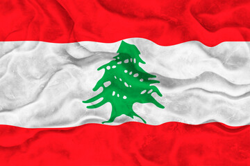 National flag  of Lebanon. Background  with flag  of Lebanon