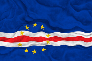 National flag of Cape Verde. Background  with flag  of Cape Verde.