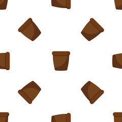 Plant pot pattern seamless background texture repeat wallpaper geometric vector