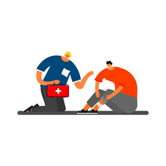 Obraz premium Cartoon of primary care.