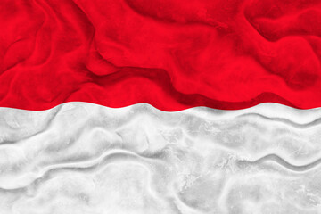 National flag of Monaco. Background  with flag  of  Monaco