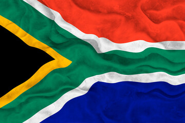 Obraz premium National flag of South Africa. Background with flag of South Africa