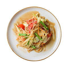 Thai food, Spicy papaya salad on transparent png