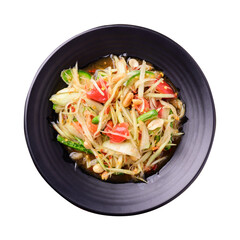 Thai food, Spicy papaya salad on transparent png