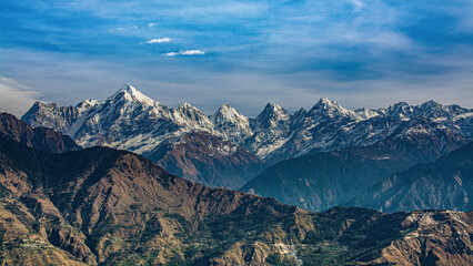 mountains in the snow