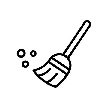 broom icon vector design template in white background