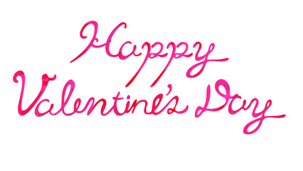 Fototapeta na wymiar 「Happy Valentine’s Day」の水彩風文字