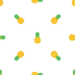 Pineapple pattern seamless background texture repeat wallpaper geometric vector