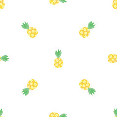 Pineapple fruit pattern seamless background texture repeat wallpaper geometric vector