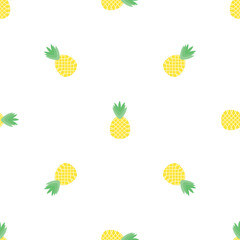 Nature pineapple pattern seamless background texture repeat wallpaper geometric vector