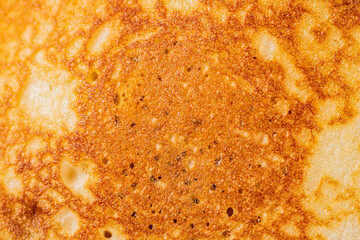 Homemade pancakes. Macro background. The texture of pancakes.