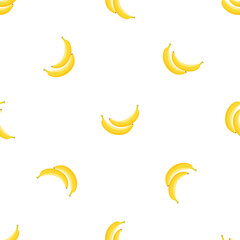 Banana fruit pattern seamless background texture repeat wallpaper geometric vector