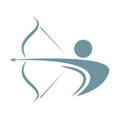 Fototapeta premium Archery icon logo design