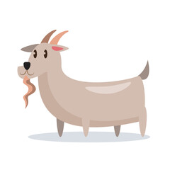 goat cartoon character vector illustration