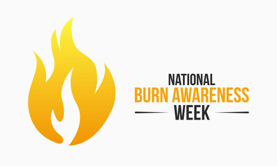 Vector illustration banner design template concept of Burn Awareness Week observed on February 05