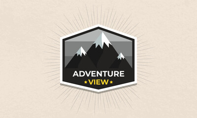 Camping Extreme Adventure . Vector Illustration. Concept For Shirt Or Logo, Print, Stamp Or Tee. Vintage Typography Design With Camper Tent And Forest Silhouette.
