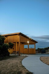 picnic shelter at low head