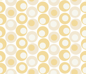 Retro Colorful Circles Psychedelic Geometric Minimal Seamless Pattern Trend Fashion Colors Vector Perfect for Allover Fabric Print or Wrapping Paper