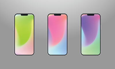 Set Of Abstract Elegant Backgrounds With Unfocused Style For Smartphone’s, Mobiles, Devices. Clean And Modern