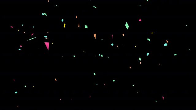 축하 파티클 04 (슬로우 버전) / 04 Confetti (Basic / Slow motion)