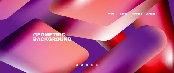 Colorful geometric background landing page. Vector illustration for wallpaper, banner, background, leaflet, catalog, cover, flyer