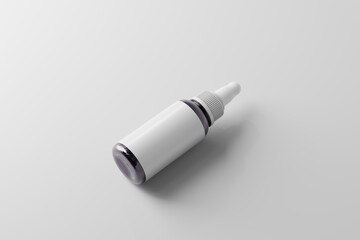 violet glass dropper bottle mockup