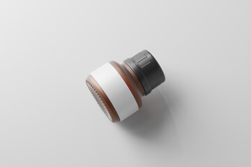 frosted amber glass bottle mockup