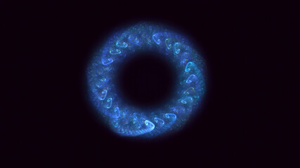 3D rendering abstract colorful fractal light background