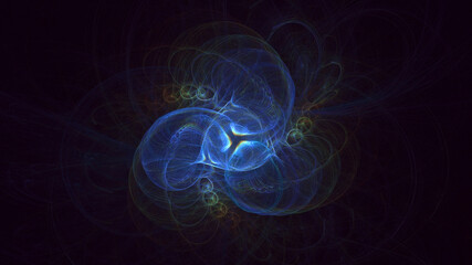 Obraz premium 3D rendering abstract colorful fractal light background