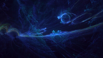 3D rendering abstract colorful fractal light background