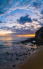 Fototapeta na wymiar Sunrise at the seaside with clouds