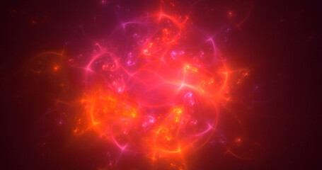 Fototapeta premium 3D rendering abstract multicolor fractal light background