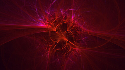 3D rendering abstract colorful fractal light background