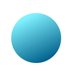 perfect circle with blue gradient color isolated on white background