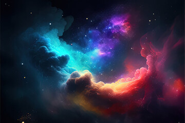 Obraz na płótnie Canvas Neon star dust colorful background