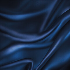 Fototapeta premium Blue silk fabric background