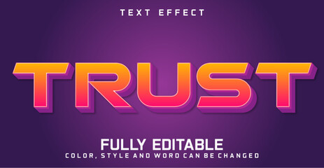 Trust editable text effect - editable text style concept