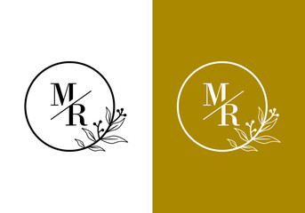 letter M, logo R, suitable for the company's initial symbol.