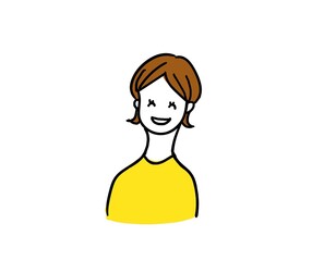 笑顔女性上半身