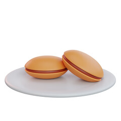 3d illustration of asian food Dorayaki