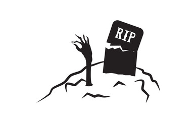 Halloween grave. Rip. SVG Editable file.