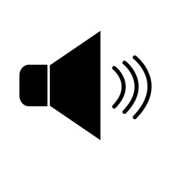 Speaker icon, sound icon symbol black design vector illustration