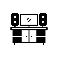 Black solid icon for onto stay