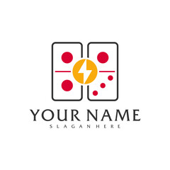 Electric Domino logo vector template, Creative Domino logo design concepts